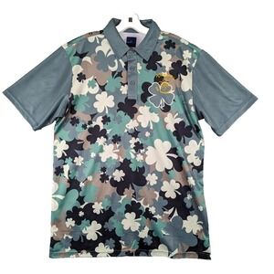 ReadyGOLF Polo Shirt Mens Irish Camo Clover Killarney Tournament Athleisure Sz M